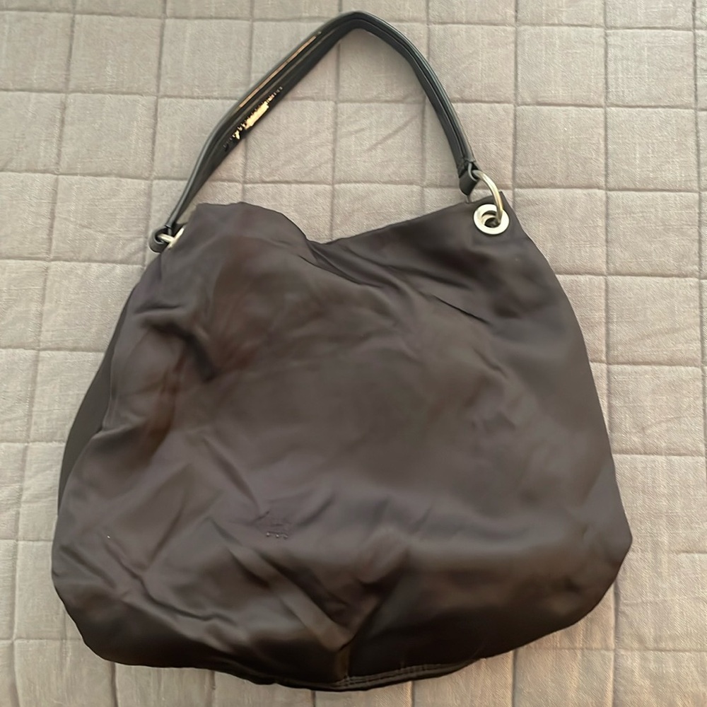 Simply Vera Wang black nylon shoulder bag, yellow lining